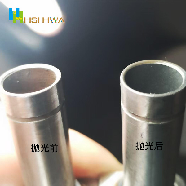 内孔抛光前后对比